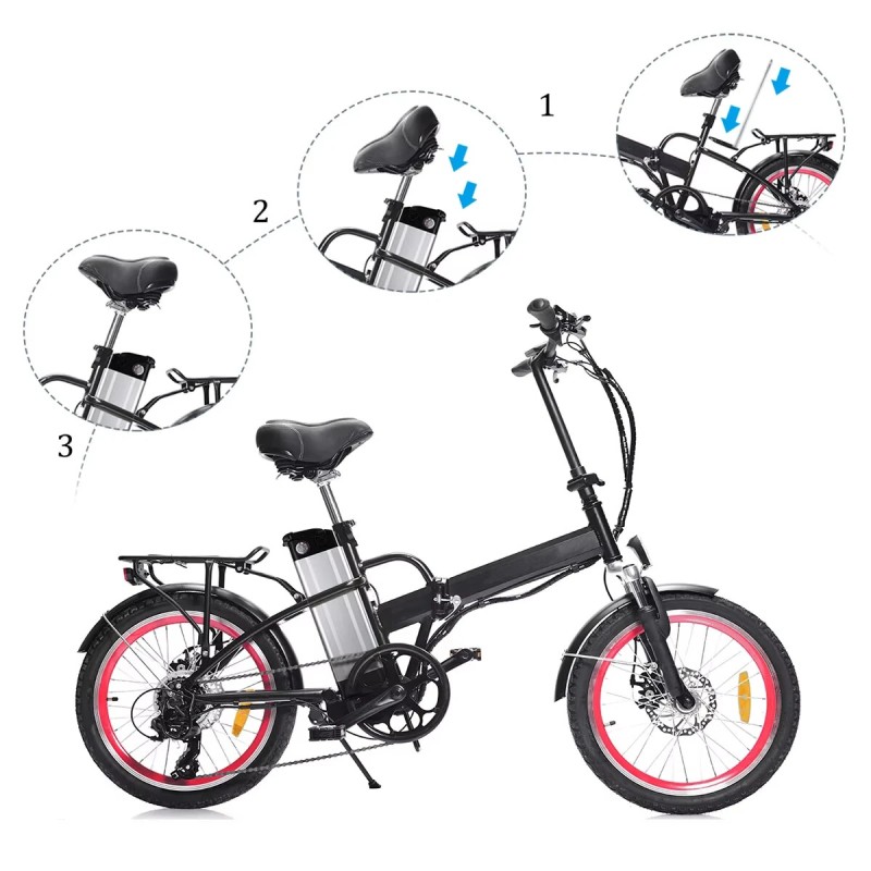 HANIWINNER HA030-01 48V 12,5Ah 600Wh litiumioniakku sähköpyörään vedenpitävä laturi mukana