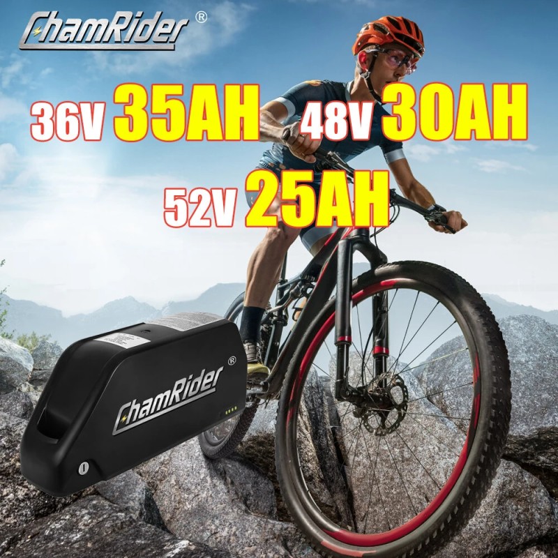 Chamrider Polly 7 52V 25Ah 1300Wh runkoakku IP65 vedenkestävä 4A laturi sopii 250–2000W moottoreille