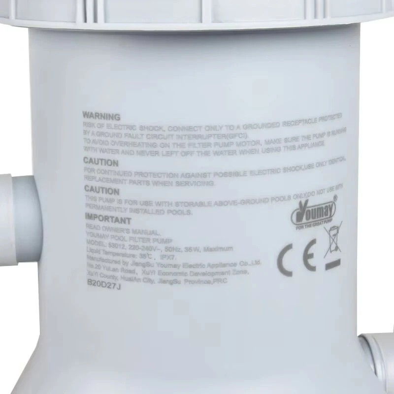 Suodatinpumppu 530 gallonin 220 voltin 35 watin maanpäällisiin uima-altaisiin ja kalalammikoihin