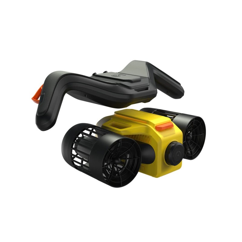 LEFEET C1 vedenalainen skootteri kaksoismoottorilla jopa 60 minuuttia akunkesto actionkameran kiinnike vesitiivis keltainen