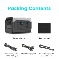 XP1000 kannettava varavirtalaite 1024Wh 1800W puhdas siniaalto 1 tunnin pikalataus kotiin