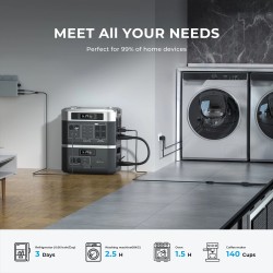 OUKITEL B2000 2048Wh laajennusakku LiFePO4 varavirtalähde yhteensopiva BP2000 kanssa