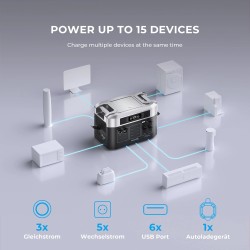 OUKITEL B2000 2048Wh laajennusakku LiFePO4 varavirtalähde yhteensopiva BP2000 kanssa