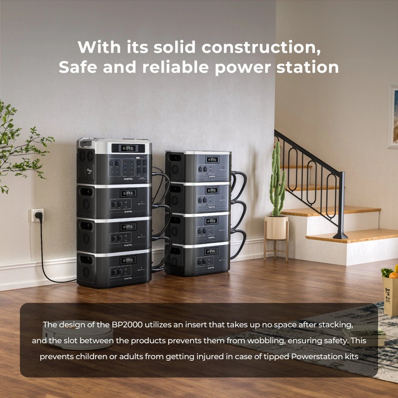 OUKITEL B2000 2048Wh laajennusakku LiFePO4 varavirtalähde yhteensopiva BP2000 kanssa