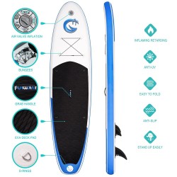 FunWater ilmalla täytettävä 335 senttimetriä sup-lauta 150 kilogrammaa kantokyky reppu mela turvahihna vedenpitävä kotelo