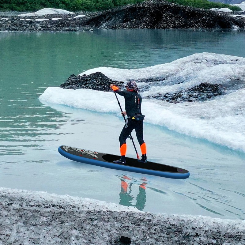 FunWater 335cm puhallettava sup-lauta säädettävä mela pumppu vesitiivis puhelinlaukku turvahihna matkareppu aikuisille