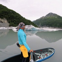 FunWater 335cm puhallettava sup-lauta säädettävä mela pumppu vesitiivis puhelinlaukku turvahihna matkareppu aikuisille