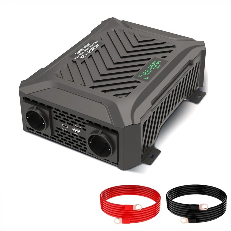 DATOUBOSS puhtaan siniaallon invertteri autokäyttöön 12V 2000W 12V 3000W 24V 3500W näytöllä