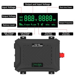 DATOUWOSS 12V/24V automaattinen vaihtokytkin puhdas siniaalto invertteri 2000W 4000W