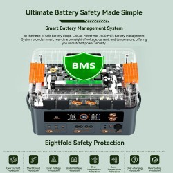 Oscal PowerMax 2400 Pro kannettava virtalähde 2016Wh LiFePO4 laajennettava BP2400 PRO