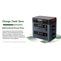 Oscal PowerMax 2400 Pro kannettava virtalähde 2016Wh LiFePO4 laajennettava BP2400 PRO