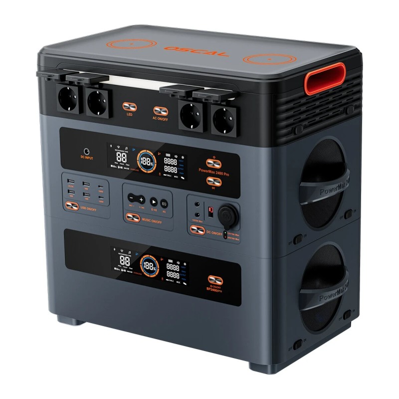 Blackview Oscal PowerMax 2400 Pro kannettava virtalähde 2016Wh 2400W LiFePO4 älyappi kaiuttimet