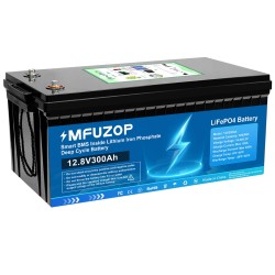 MFUZOP 12V LiFePO4 akku 100Ah 200Ah 300Ah suuri kapasiteetti BMS pitkäikäinen aurinkokäyttöön