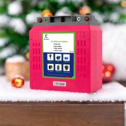 KWMThunder 12V 100Ah LiFePO4-akku, päivitetty 100A akunhallintajärjestelmä, 15000 sykliä, laturi, USB-liitäntä