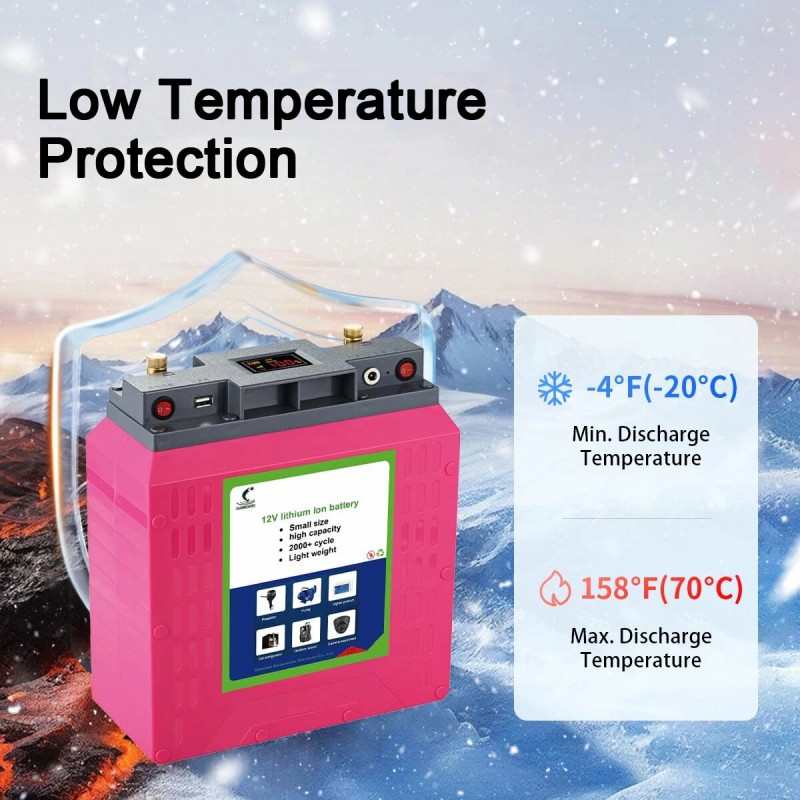 KWMThunder 12V 100Ah LiFePO4-akku, päivitetty 100A akunhallintajärjestelmä, 15000 sykliä, laturi, USB-liitäntä