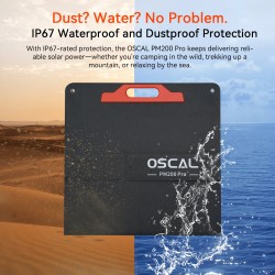 Blackview Oscal PM200 PRO 200W taittuva kannettava aurinkopaneeli IP67 Type-C USB QC3.0
