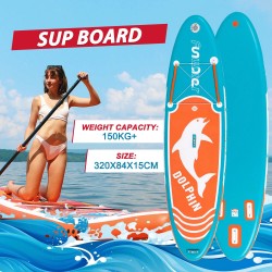 FunWater 320 cm puhallettava sup-lauta aikuisten säädettävä mela lisävarusteet SUPFW08C