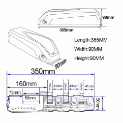 UNITPACKPOWER S039 48V 14.4Ah sähköpyörän akku LG4800mAh 30A suojapiiri 2A laturi