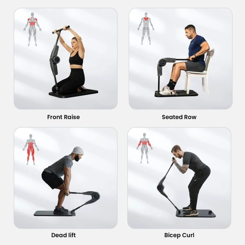 HALYTUS Hookee Plus älykäs kuntolaite kotiharjoitteluun säädettävä vastus 5–100 paunaa 20 tasoa