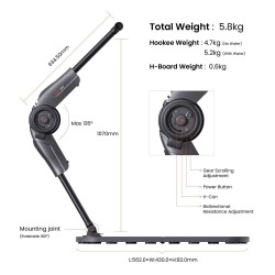 HALYTUS Hookee Plus älykäs kuntolaite kotiharjoitteluun säädettävä vastus 5–100 paunaa 20 tasoa