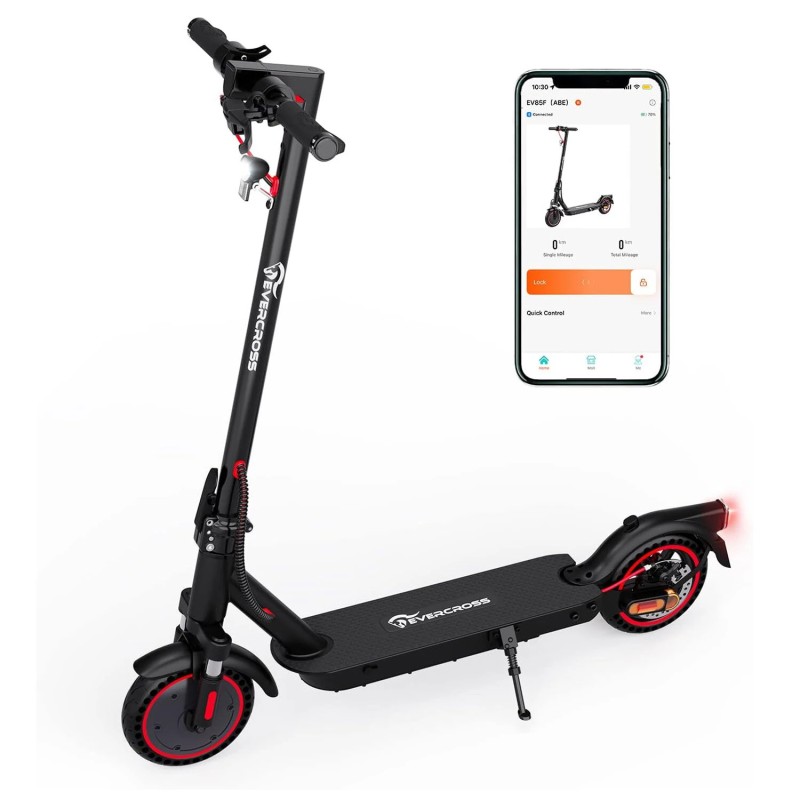 EVERCROSS EV85F sähköpotkulauta ABE-hyväksyntä 36V 7,8Ah-akku 400W moottori 20km/h 30km toimintasäde taitettava 120kg kantavuus