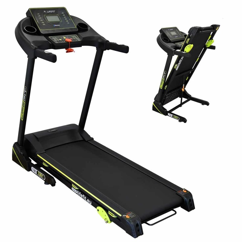 LIFEFIT TM3301 kokoontaitettava juoksumatto 3 0HP hiljainen Bluetooth LED näyttö sykemittari 120kg 2 vuoden takuu