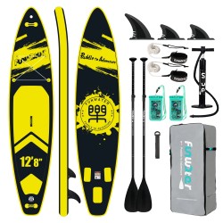 FunWater pidempi ja leveä 385x85x15 cm puhallettava SUP-lauta perheelle ja aikuisille SUPFW39A