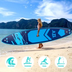 FunWater pidempi ja leveä 385x85x15 cm puhallettava SUP-lauta perheelle ja aikuisille SUPFW39A