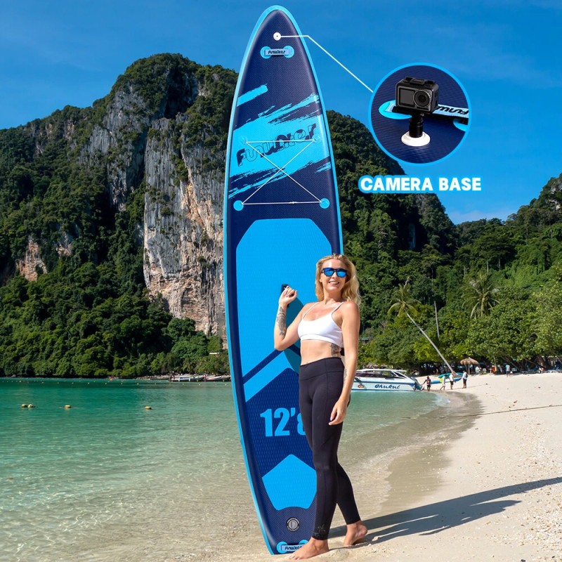 FunWater pidempi ja leveä 385x85x15 cm puhallettava SUP-lauta perheelle ja aikuisille SUPFW39A