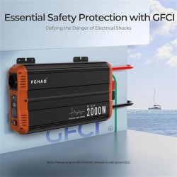 FCHAO PST-2000W puhdas siniaaltoinvertteri aurinkosähköön kotiin ja matkailuautoon