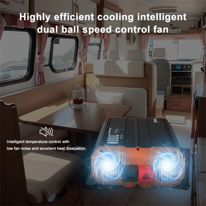 FCHAO PST-2000W puhdas siniaaltoinvertteri aurinkosähköön kotiin ja matkailuautoon