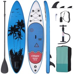 WaveRite ilmatäytteinen sup-lauta 320x80x15 cm täydellinen setti mela pumppu turvahihna matkalaukku aikuisille