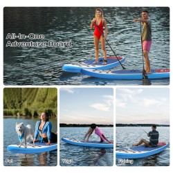 WaveRite ilmatäytteinen sup-lauta 320x80x15 cm täydellinen setti mela pumppu turvahihna matkalaukku aikuisille