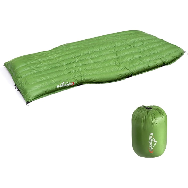 Kamperbox talvinen untuvapeite riippumattoon kevyt makuupussi retkeilyyn ripstop nailon vihreä