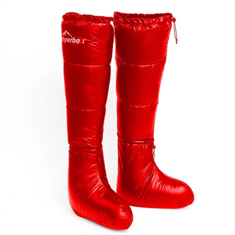 Kamperbox ulkoilmakäyttöön talviset untuvaiset lämpimät vedenkestävät tossukat kiristysnyörillä