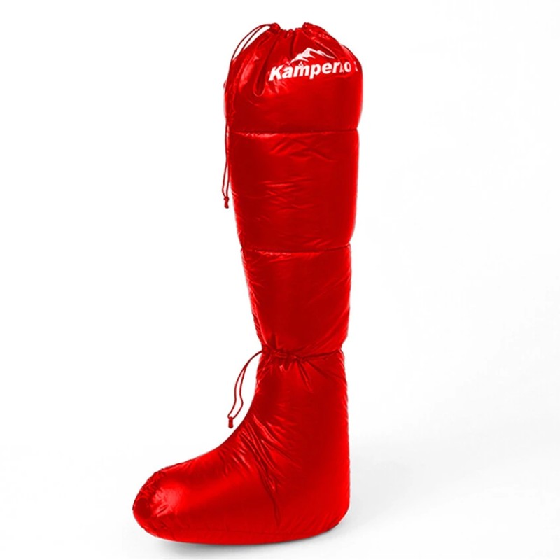 Kamperbox ulkoilmakäyttöön talviset untuvaiset lämpimät vedenkestävät tossukat kiristysnyörillä