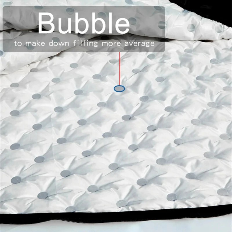 Kamperbox kuplailma 2 ultrakevyt kolmikauden makuupussi 90% ankanuntuvaa 1kg pakattava