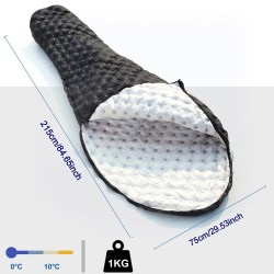 Kamperbox kuplailma 2 ultrakevyt kolmikauden makuupussi 90% ankanuntuvaa 1kg pakattava