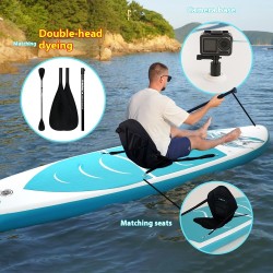 FunWater puhallettava suppailulauta retkeilyyn jooga kalastus istuin säädettävä mela reppu talutushihna