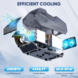 EnjoyCool Link2 kannettava ulkoilmajäähdytin 2380 BTU matalameluinen kaukosäädin telttailuun retkeilyyn