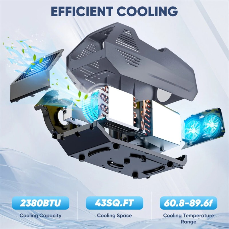 EnjoyCool Link2 kannettava ulkoilmajäähdytin 2380 BTU matalameluinen kaukosäädin telttailuun retkeilyyn