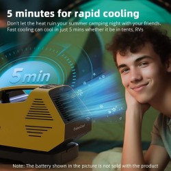 EnjoyCool Link2 kannettava ulkoilmajäähdytin 2380 BTU matalameluinen kaukosäädin telttailuun retkeilyyn