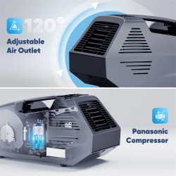 EnjoyCool Link2 kannettava ulkoilmajäähdytin 2380 BTU matalameluinen kaukosäädin telttailuun retkeilyyn