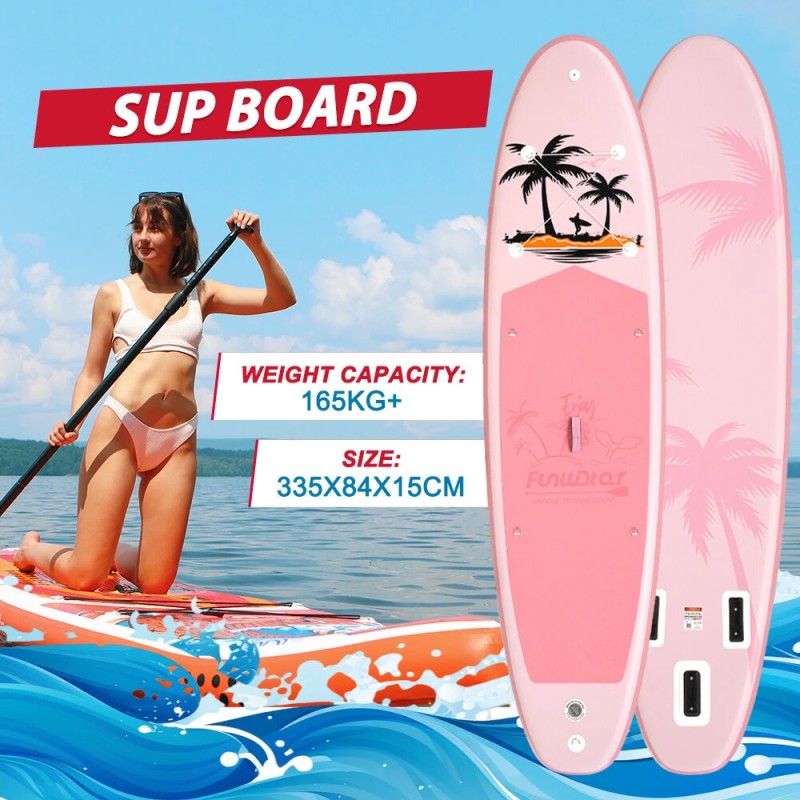 FunWater puhallettava sup-lauta 335x84x15 cm istuimella ja repulla 165 kg kantavuus