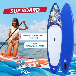 FunWater puhallettava suppailulauta 350×84×15 cm 180 kg kantavuus pidempi retkikäyttö aikuisille