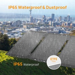 Aferiy 30W kevyt taittuva monokiteinen aurinkopaneeli puhelinten lataukseen USB-C ja USB-A