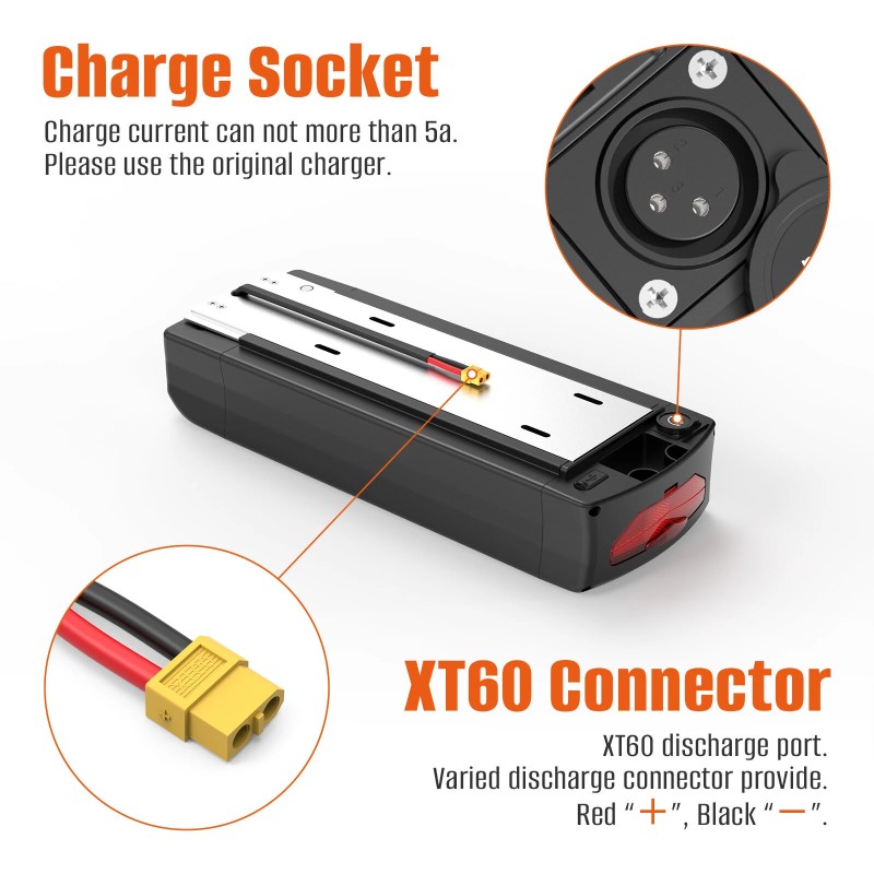 UNITPACKPOWER U010-1 48V/52V 28.8Ah takatelineakku 4500mAh 50A suojapiiri 4A laturi