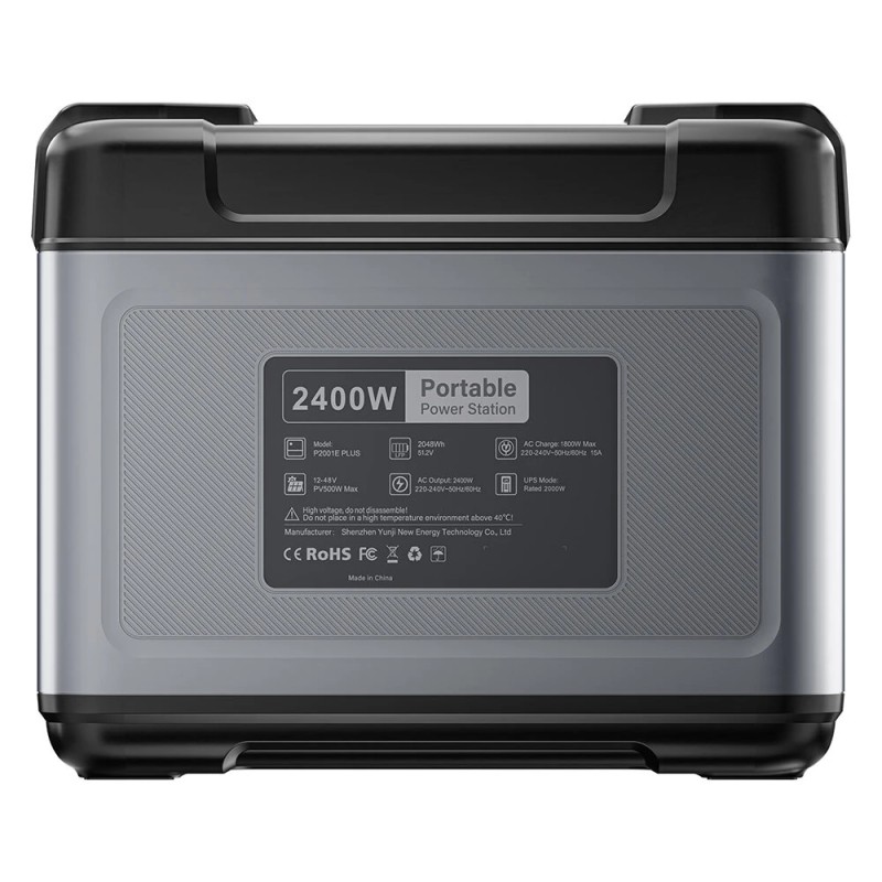 OUKITEL P2001 Plus kannettava virtalähde 2048Wh 2400W LiFePO4 13-lähtöä älyohjaus 80% 1 tunnissa