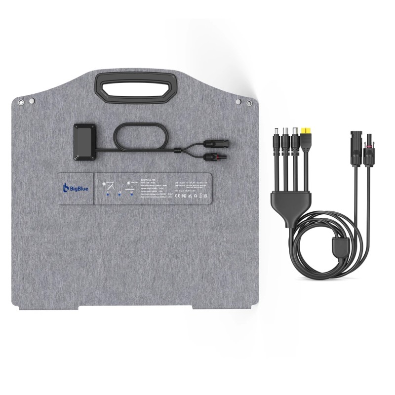 BigBlue 100W ETFE taitettava aurinkopaneeli jalustoilla 25,4% hyötysuhde IP68 vesitiivis