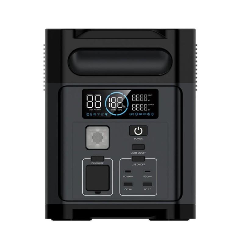 ECOPLAY virtalähde 1024Wh LiFePO4-akku 1200W aurinkogeneraattori retkeily latausasema